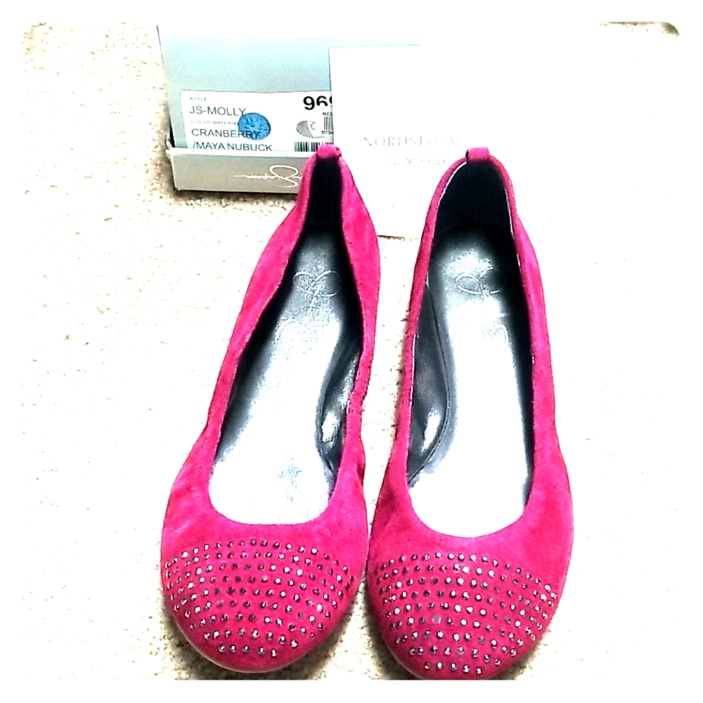 Slightly use Jessica Simpson Molly cranberry shoes